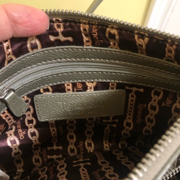 Tignanello pewter color leather crossover purse - Picture 6 of 9